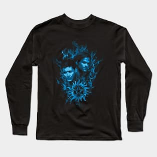 Sam and Dean in Flames Long Sleeve T-Shirt